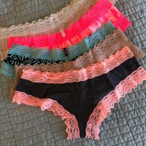 NWOT set of five ultra low cheeksters